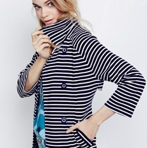 Cabi Maritime Trench Coat Jacket Stripe